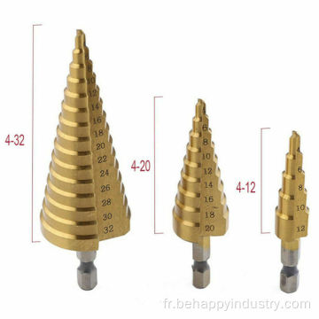 Bit de flûte de flûte droite à tige hexagonale revêtue